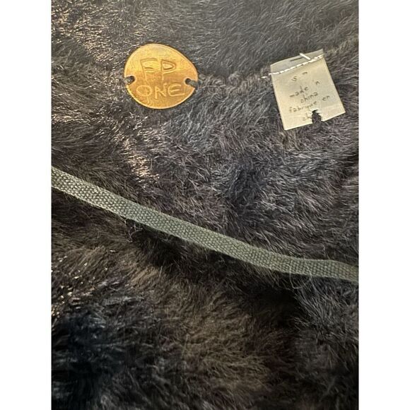 FREE PEOPLE FP ONE Sz S SO SOFT FOUND MY FRIEND CARDI CARDIGAN SWEATER BLACK - Picture 5 of 5